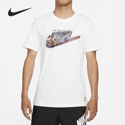 Nike/耐克官方正品男子立体印花圆领休闲运动短袖T恤 DJ1370-100