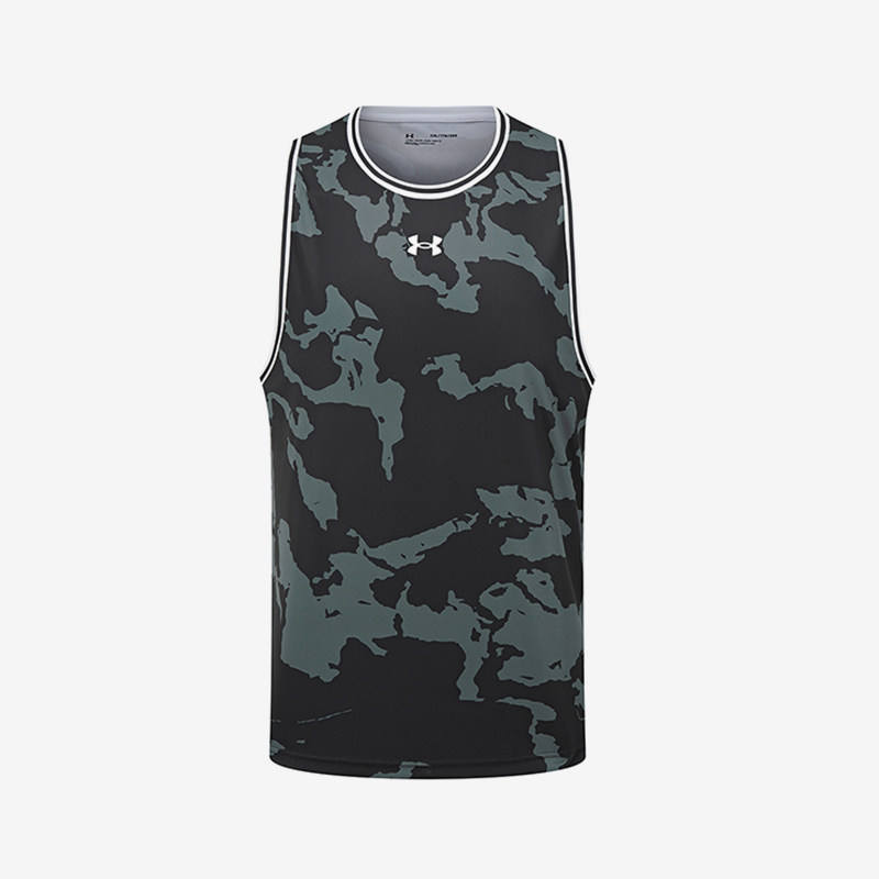 UA/安德玛正品运动男士休闲圆领时尚印花篮球背心24500110-001