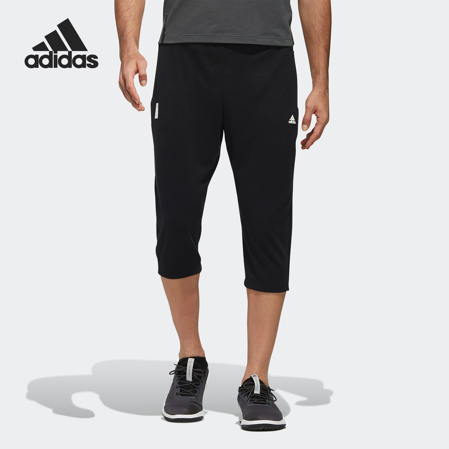 Adidas/阿迪达斯官方正品WUJI PANTS男士梭织运动七分裤DY8766