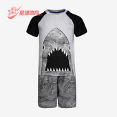 BOYS婴童透气休闲运动套装 Adidas CF7423 SSET FUN 阿迪达斯正品