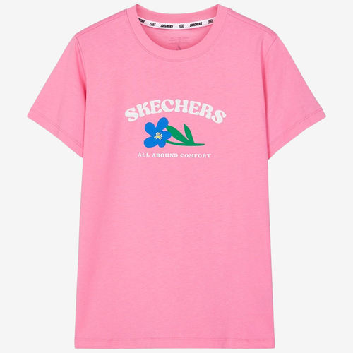 Skechers斯凯奇正品儿童款字母印花潮流短袖T恤L224W109-004C