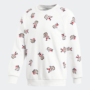 CW5089 26夏三叶草休闲男子运动圆领套头卫衣 Adidas 阿迪达斯正品