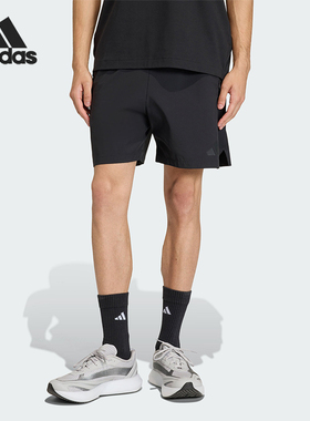 Adidas/阿迪达斯正品ZNEWOVENSHORT新款男黑色经典凉感短裤KD8488