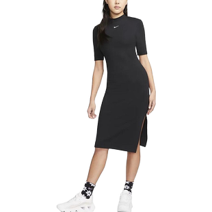 Nike/耐克官方女子舒适休闲透气立领运动连衣裙 DV7879-010