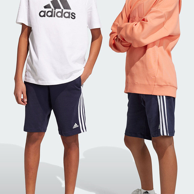 Adidas/阿迪达斯正品新款大童复古亲肤透气直筒短裤HY4714