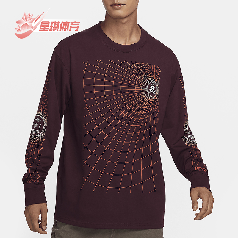 耐克男士宽松印花运动长袖