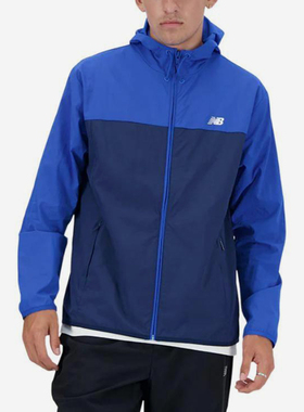 New Balance/NB正品运动男子户外休闲连帽夹克外套MJ41506-BUL