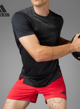 Adidas/阿迪达斯正品2025夏季款男士训练透气圆领T恤JI8196