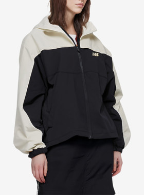 New Balance/NB正品新款女士梭织拼接宽松运动夹克NAE32052-BK