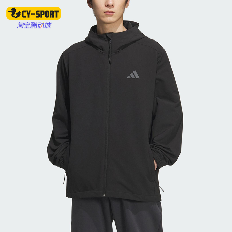 Adidas/阿迪达斯正品V SFT SHELL JK男女宽松连帽运动外套KF5222