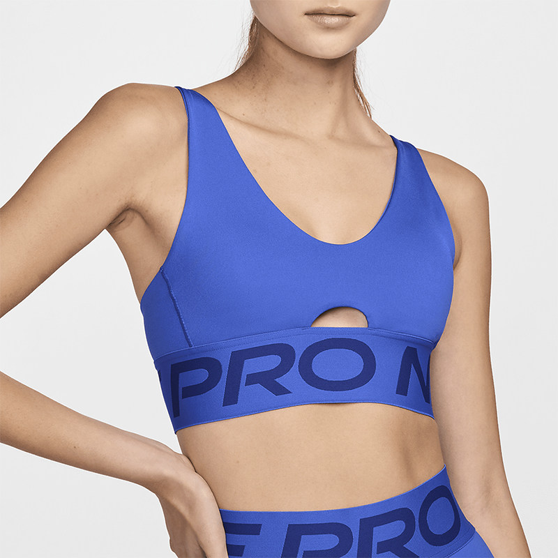 Nike/耐克正品Pro Indy Plunge女士时尚健身内衣HF7325-405