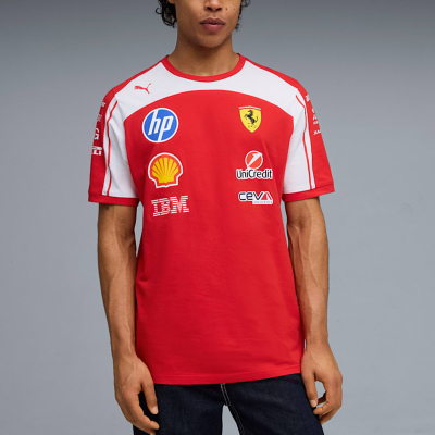 Puma/彪马正品FERRARI男女圆领舒适透气经典运动短袖T恤713831-01