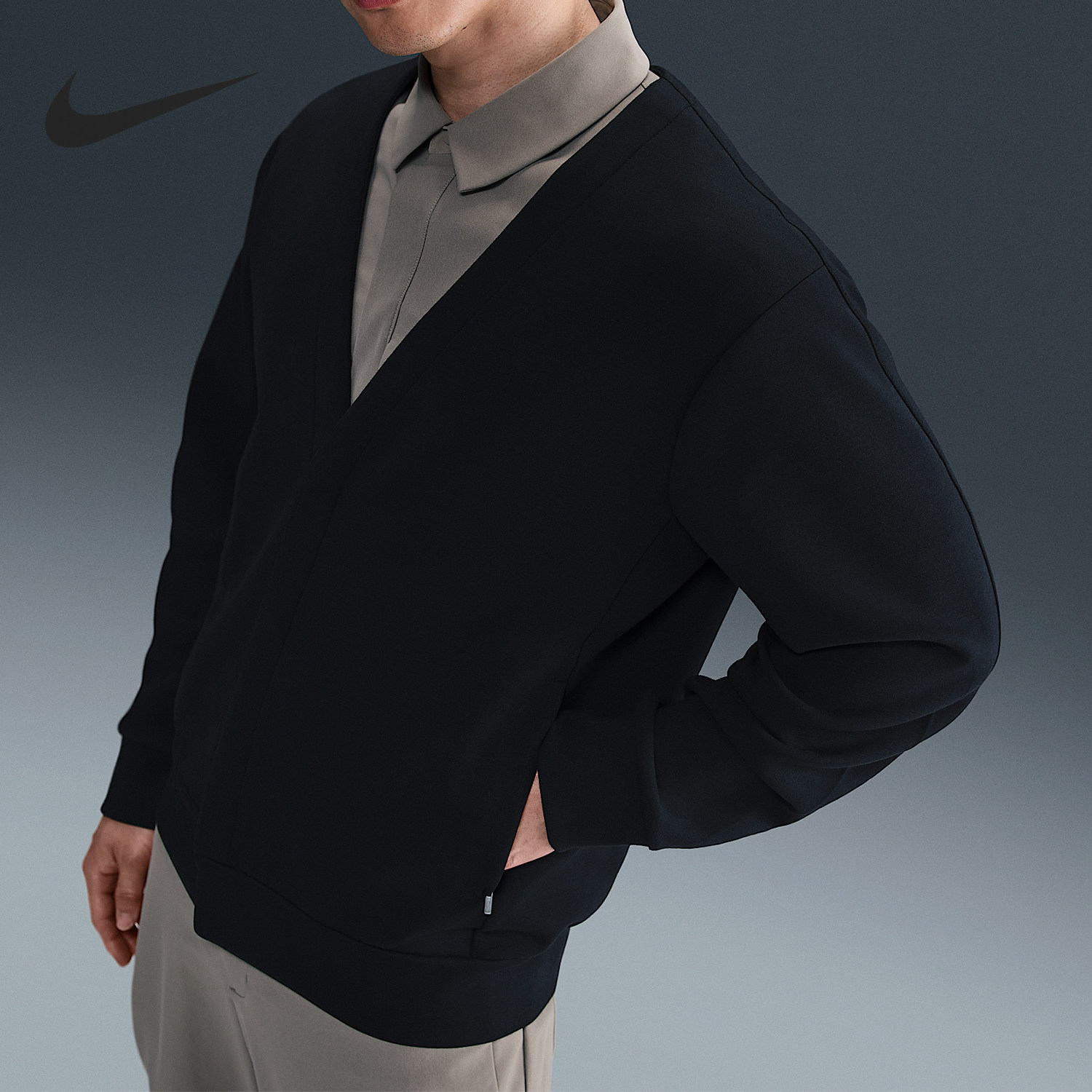 Nike/耐克官方正品2025男士宽松针织休闲柔软户外开衫HQ6949-010,运动服/休闲服装,运动茄克/外套,淘宝优惠券,粉丝福利购,淘宝优惠卷