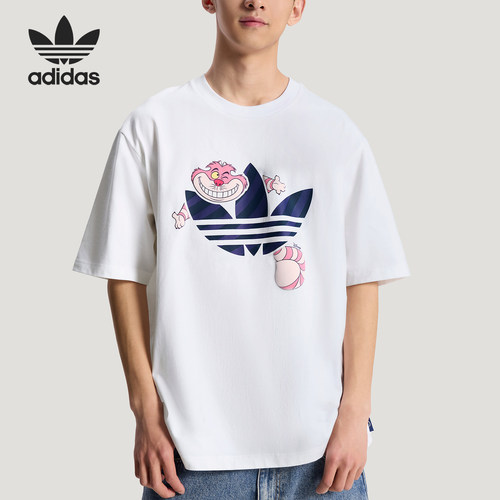 Adidas/阿迪达斯正品三叶草新款男女白色休闲短袖T恤KY8305