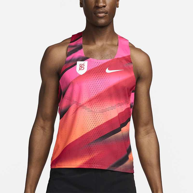 Nike/耐克正品夏季新款男士透气时尚跑步图案训练背心FQ1362-614