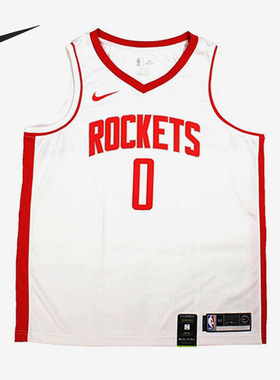 Nike/耐克正品NBA威少 火箭队0号男子篮球运动球衣BV7990-104