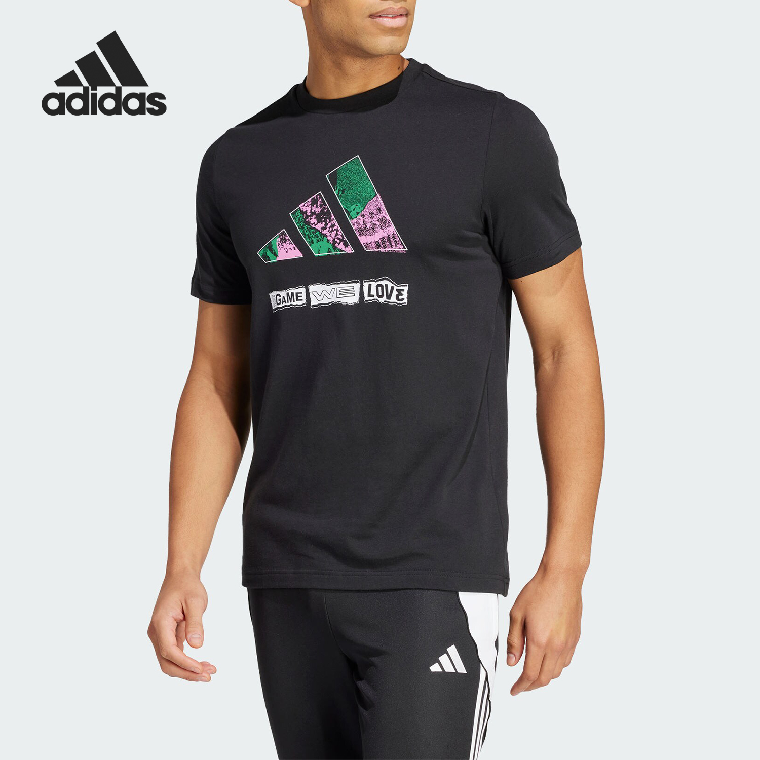 阿迪达斯男士运动短袖