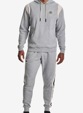 UA/安德玛正品Rival Alma Mater抓绒男士健身训练卫衣1373829-035