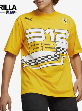 Puma/彪马正品夏季男士透气休闲运动图案训练短袖T恤535799-05
