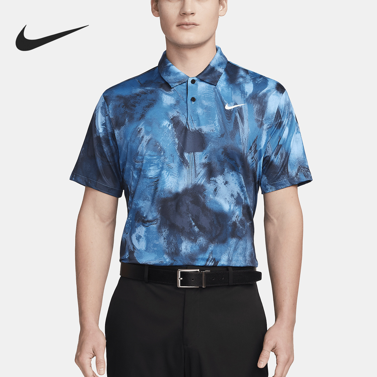Nike/耐克官方正品男士扎染印花休闲短袖Polo衫FD5935-451 - 实物图
