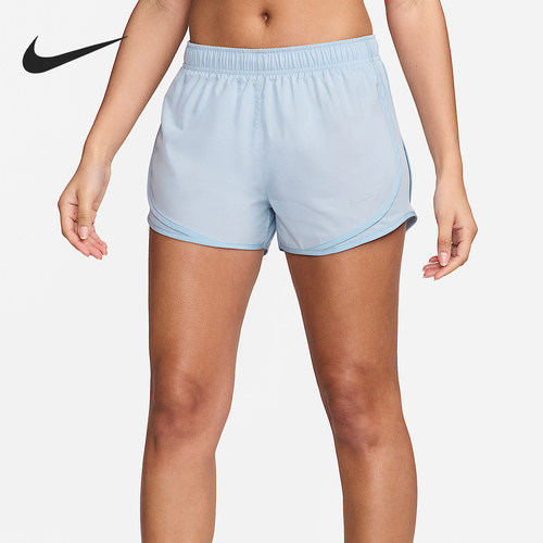 Nike/耐克正品Tempo新款女浅盔甲蓝灰色跑步短裤CU8893-445
