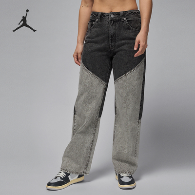 Nike/耐克正品Air Jordan女士拼接直筒运动长裤HF9442-010