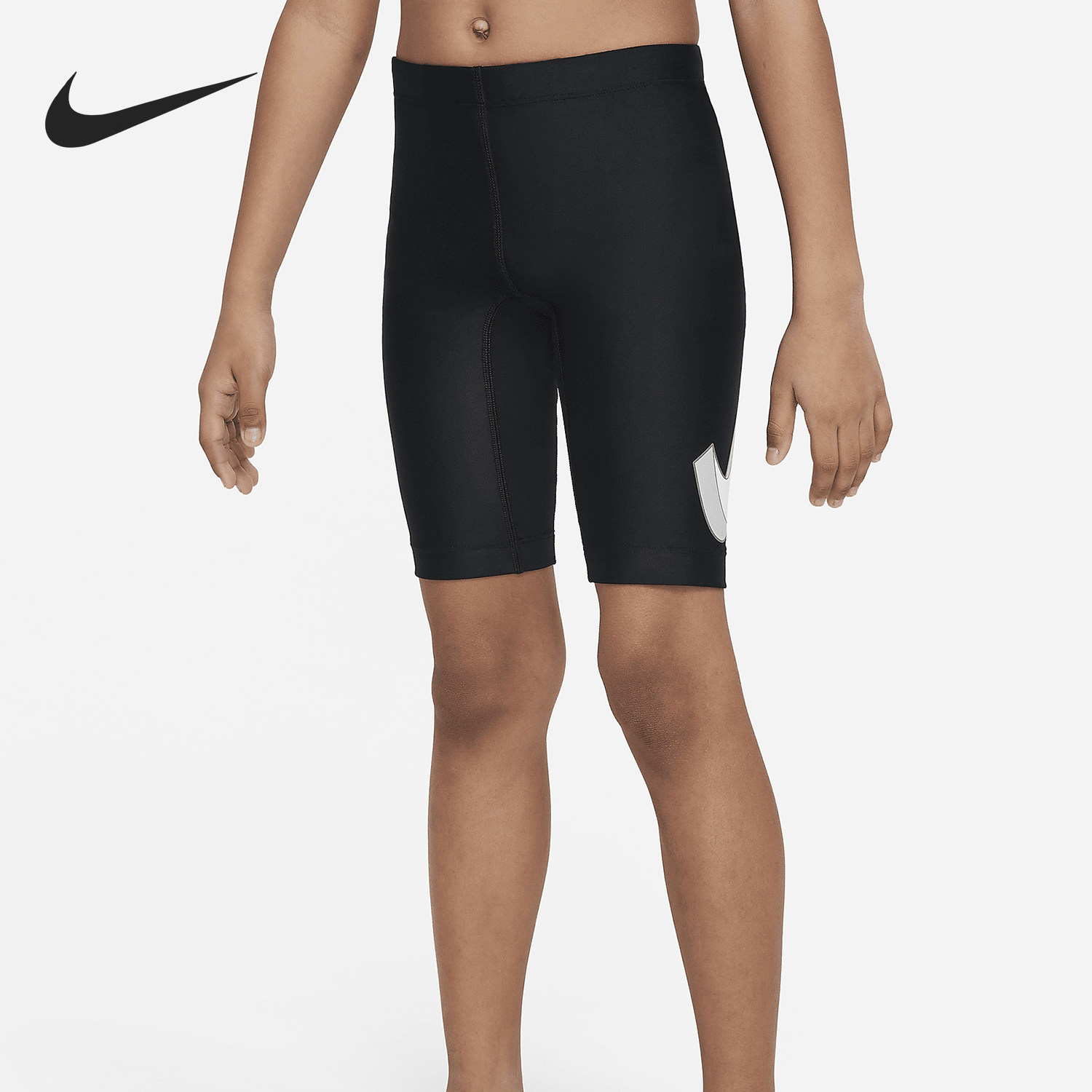 Nike/耐克正品Swim 3-D Swoosh大童男孩紧身短裤FZ7377-010,童装/婴儿装/亲子装,裤子,淘宝优惠券,粉丝福利购,淘宝优惠卷