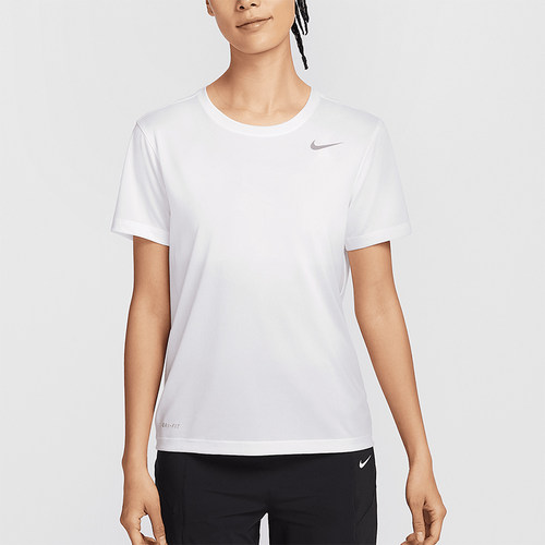 Nike/耐克正品2025新款女士针织运动休闲经典短袖T恤IB8899-100