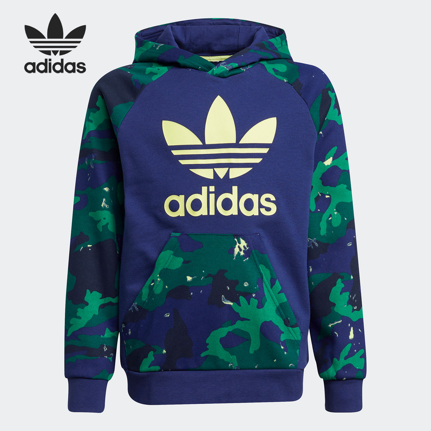 阿迪达斯大童印花运动卫衣