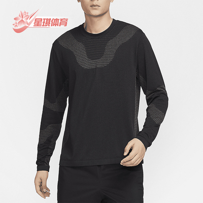 耐克男士圆领宽松印花休闲长袖