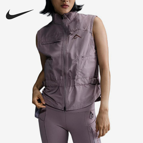 Nike/耐克正品时尚女士休闲立领拉无袖加绒背心马甲FV6399-226