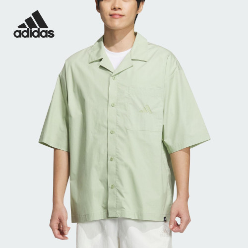 阿迪达斯男士运动休闲翻领衬衫