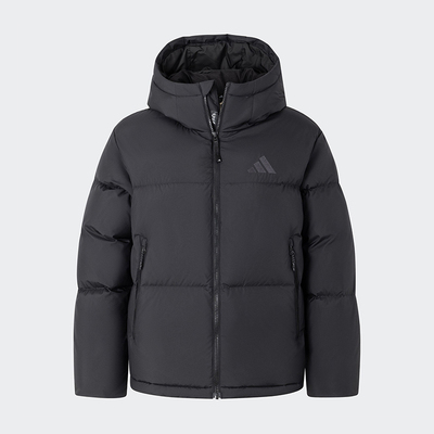 阿迪达斯女士宽松连帽面包羽绒服