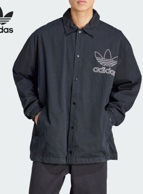 Adidas/阿迪达斯官方正品三叶草男士运动宽松翻领夹克外套IU2371