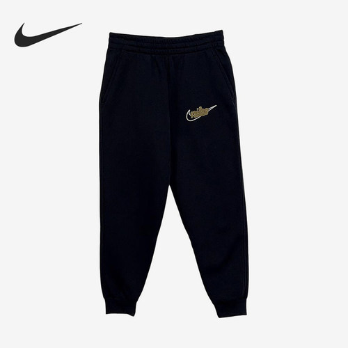 Nike/耐克正品新款儿童黑色校园松紧腰经典针织长裤IF2457-010