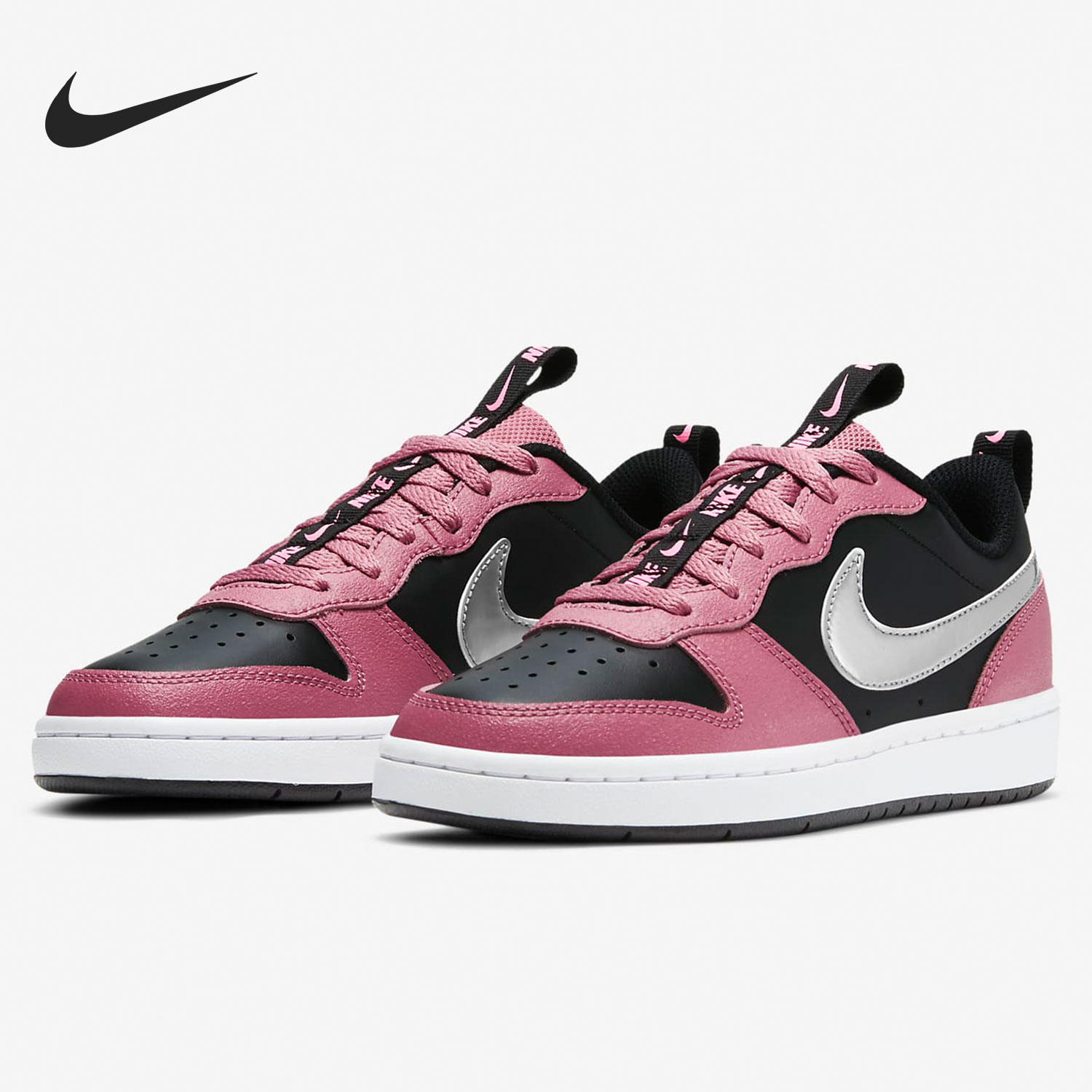 Nike/耐克正品Court Borough Low2黑粉镭射低帮运动板 CT3964-600
