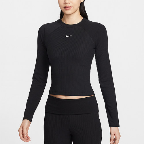 Nike/耐克正品Sportswear女士紧身针织经典柔软长袖T恤IF0237-010