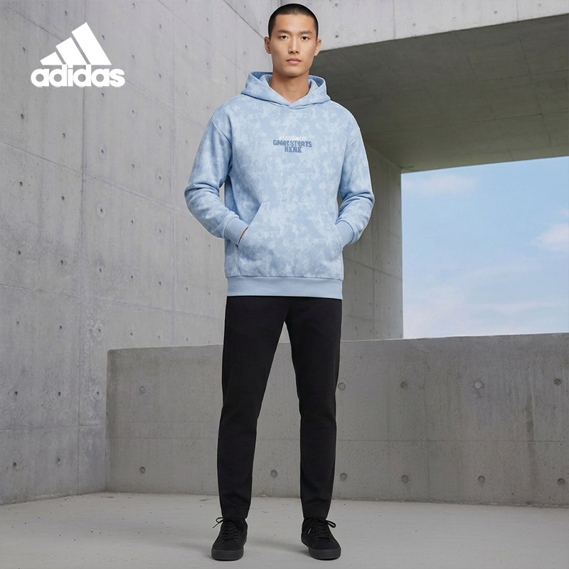 Adidas/阿迪达斯正品2025秋季款男士连帽休闲篮球卫衣KC2782,运动服/休闲服装,运动卫衣/套头衫,淘宝优惠券,粉丝福利购,淘宝优惠卷