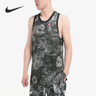 Nike/耐克正品 男装新款涂鸦背心无袖篮球运动T恤 CK1182