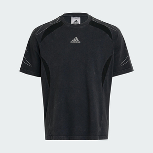 透气宽松足球运动短袖 Adidas KF8538 男士 款 阿迪达斯正品 2025夏季