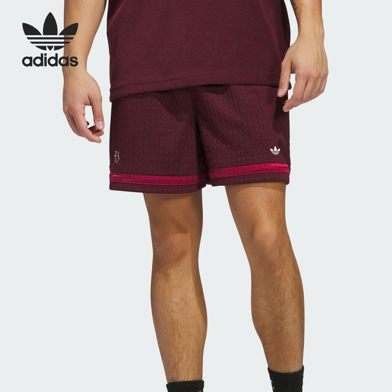 Adidas/阿迪达斯正品三叶草男士宽松三条纹足球短裤JX2200