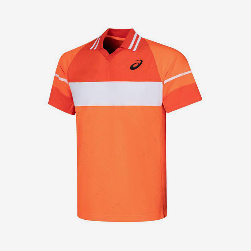 Asics/亚瑟士正品夏季男士时尚翻领网球训练短袖T恤2041A283-800