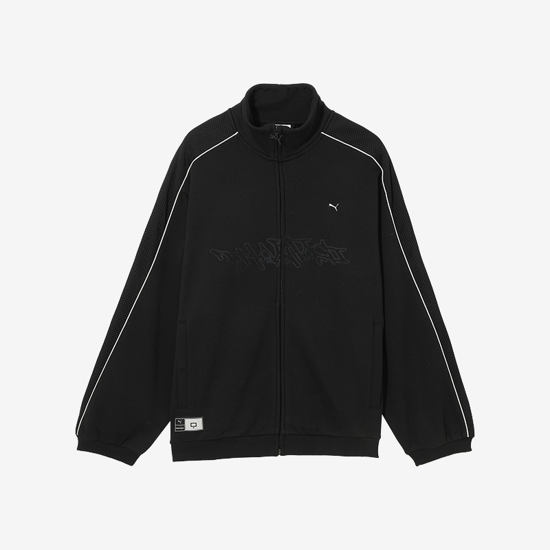 Puma/彪马正品2025新款男女同款宽松针织立领夹克外套631402-01
