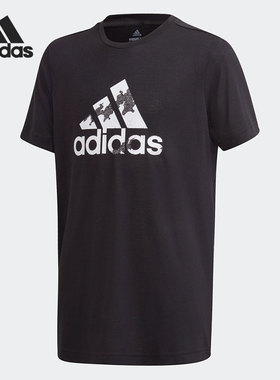 Adidas/阿迪达斯正品当季新款大童男女运动休闲短袖T恤GE0534