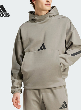 Adidas/阿迪达斯正品新款男士轻薄柔软保暖连帽卫衣JE3071