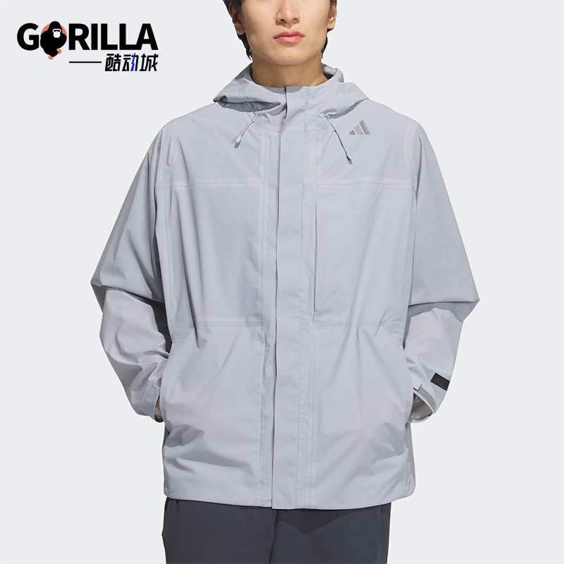 Adidas/阿迪达斯正品2025新款男士宽松户外探险运动冲锋衣JM0979