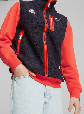 Puma/彪马官方正品春季新款男士运动针织拉链马甲外套623014-16