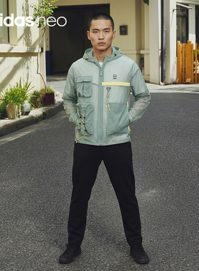 Adidas/阿迪达斯正品夏季新款工装Neo男子运动休闲夹克IA6861
