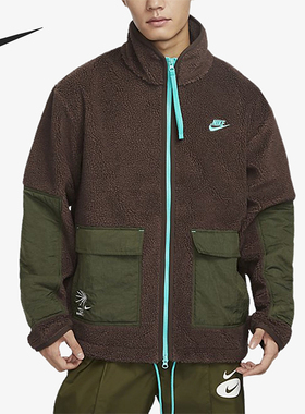 Nike/耐克正品冬季男士宽松经典休闲羊羔绒保暖外套FV4022-237