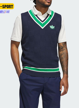 Adidas/阿迪达斯正品三叶草男士无袖高尔夫运动针织马甲JN9736